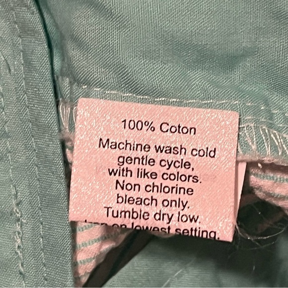 J Crew Shorts Womens Size 00 Seersucker Green Cotton Summer Lightweight - Picture 8 of 10